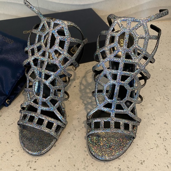 New Sergio Rossi silver puzzle sandals - Picture 10 of 15